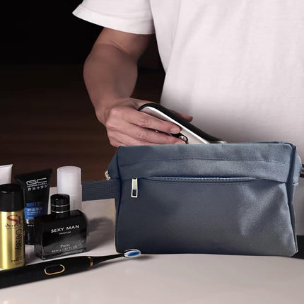 Toiletry Bag for Men,  Travel Shaving Bag Dopp Kit Water-Resistant Cosmetic Bag Travel Organizer for Toiletries Accessories (Navy Blue).