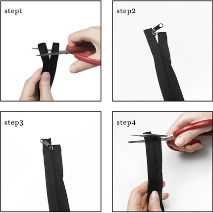 10 Yards 360 Inches Bulk Zippers,9 Meters #3 Zipper for Sewing,Black Nylon Coil Zippers by The Yards with 20pcs Replacement Sewn Zippers for DIY Sewing Craft,Bags,Clothes,purses etc.(Black).