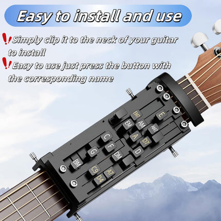 Guitar Chord Presser - Guitar Aid Chords Trainer,electric guitar auxiliary, guitar learning tool for beginners,portable guitar chord training aid, practice suitable for family children and friends (1).