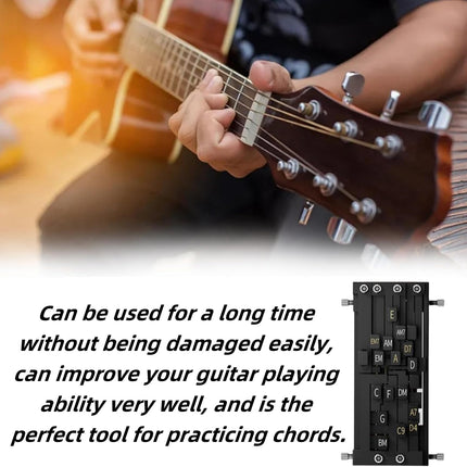 Guitar Chord Presser - Guitar Aid Chords Trainer,electric guitar auxiliary, guitar learning tool for beginners,portable guitar chord training aid, practice suitable for family children and friends (1).