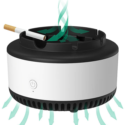 Smokeless Ashtrays for Cigarettes Indoor, Air Purifier,Best Gifts for Smokers, Suitable for Home Car Office Outdoor- Gray.