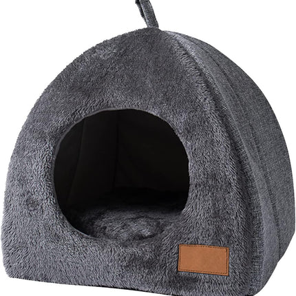 Pet Cave Bed - Warm Cat Bed for Indoor Cats - Pet Tent Cave Igloo Bed for Cats/Small Dogs - Pet Dog Cat Cave Bed - Kitten Bed Cat Tent Cat Bed House with Removable Washable Cushion.