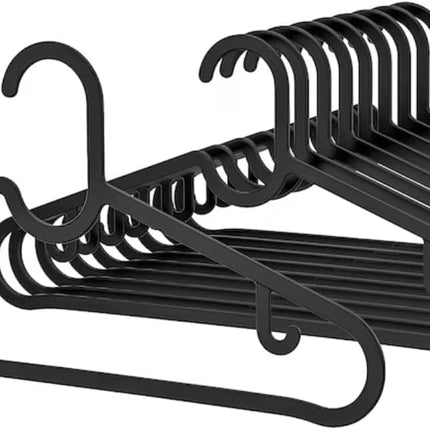 Hangers Flexible Sturdy Black (20 Pack).