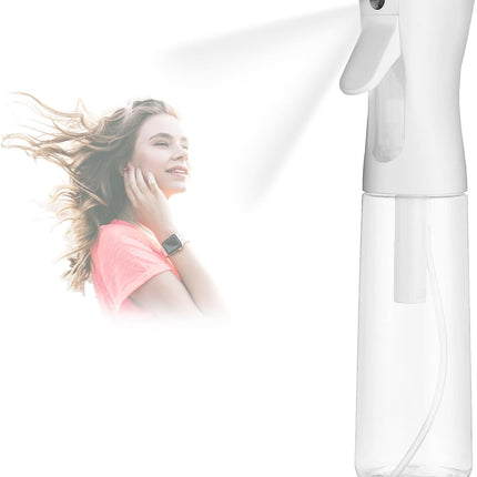 Continuous Spray Bottle for Hair (10.1oz/300ml) Home Essentials Spray Bottles For Cleaning Empty Ultra Fine Water Mister Sprayer For Hairstyling Garden Plants Curly Hair Perfume Pets, Barbers, Salons.