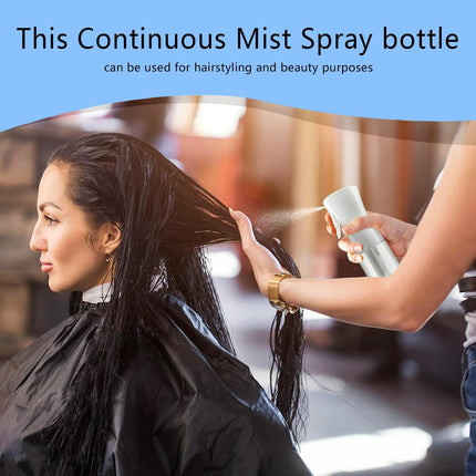 Continuous Spray Bottle for Hair (10.1oz/300ml) Home Essentials Spray Bottles For Cleaning Empty Ultra Fine Water Mister Sprayer For Hairstyling Garden Plants Curly Hair Perfume Pets, Barbers, Salons.