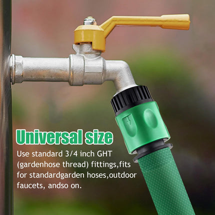 16 Pieces Garden Water Hose Quick Connectors,3/4 Inch GHT Male and Female Water Hose Quick Connect Fittings with 10 Pieces Rubber Washer.