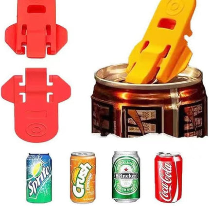 Simple can Opener, Easy Can Opener Soda Beer Can Opener, Manual Easy Can Opener Colorful Drink Can Protector Cap for Pop, Coke, Beer, Soda Aluminum Beverage (6pcs).