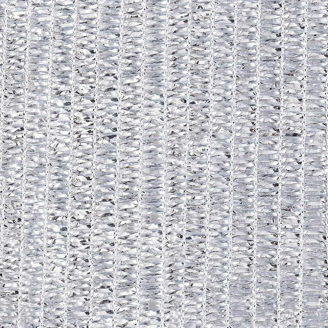 70% Aluminet Shade Cloth 6.5 ft x 10 ft-Fabric Sun Block Sun Reflect-Free 12pcs 6" Ball Bungee.