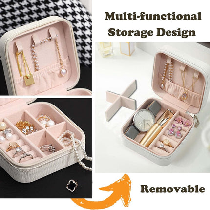 Travel Jewelry Case Bridesmaid Gifts Box,6 Pack Small Jewelry Box Mini Jewelry Organizer,PU Leather Portable Earring Storage Box for Women Girls Bridesmaid Proposal Gifts.