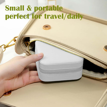 Travel Jewelry Case Bridesmaid Gifts Box,6 Pack Small Jewelry Box Mini Jewelry Organizer,PU Leather Portable Earring Storage Box for Women Girls Bridesmaid Proposal Gifts.