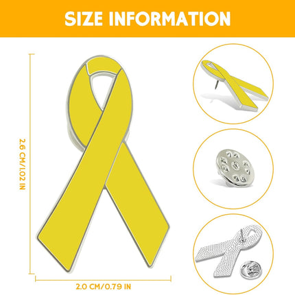Yellow Ribbon Brooch Israel Hostage Women Men Bring Them Home Brooch Yellow Ribbon Breast Cancer Awareness Stand-Up Collar Brooch Support Campaign Charitable Donations Events Gift Items Accessories 2 pcs..