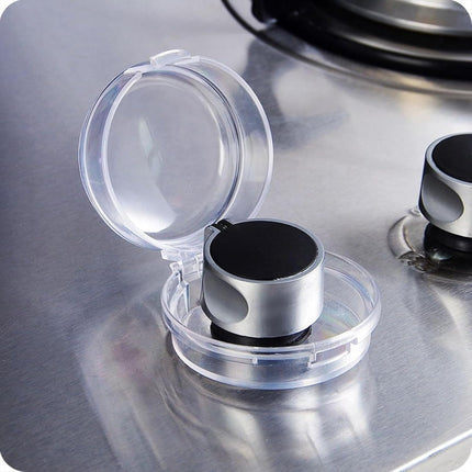6 Pack Stove Knob Covers for Children Safety, Grey Stove Knob Safety Covers Kitchen Stove Gas Knob Covers, Easy to Install Toddler Baby Proof Kitchen Safety Guard for Home Kitchen.