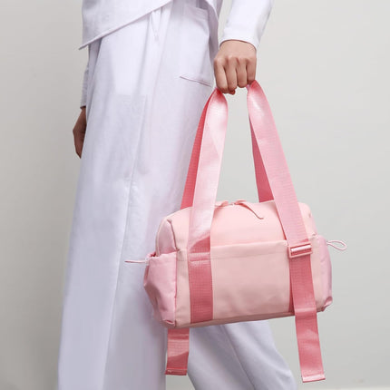 Mini Gym Bag for Women, Small Duffle Bag with Wet Compartment, Lightweight Waterproof Cute Tote for Girls Workout Sport Travel (Pink).