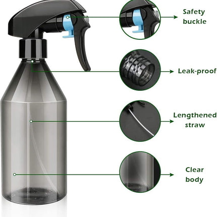 Plant Mister Water Spray Bottle - Fine Mist Spray Bottle for Flowers, Plants, Gardening, Cleaning Solutions - 10oz, Plastic.