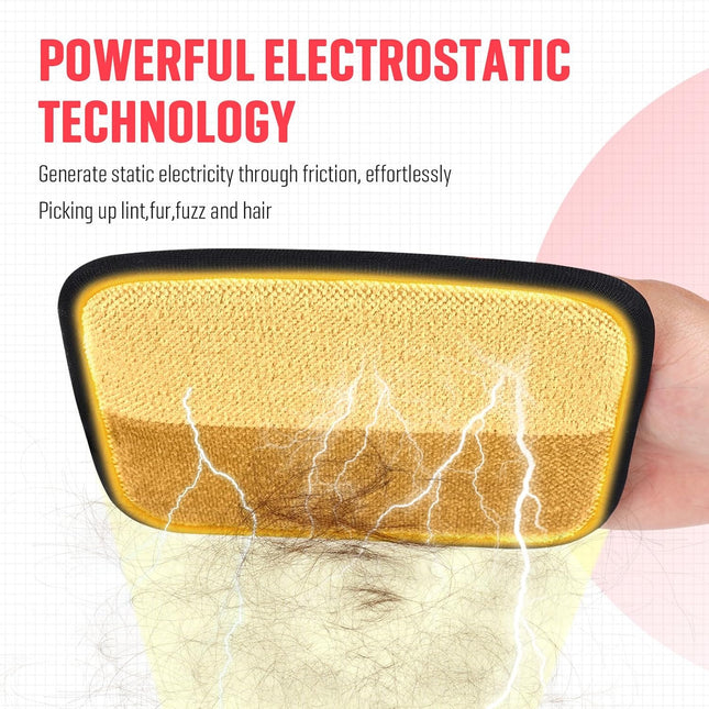 Pet Hair Remover, Electrostatic Pet Hair Removal Gloves, Reusable Cat & Dog Hair Remover for Couch, Furniture, Carpet, Curtain, Upgraded Animal Fur Removal Tool, Cat Grooming Gloves-1 PCS.