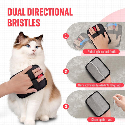 Pet Hair Remover, Electrostatic Pet Hair Removal Gloves, Reusable Cat & Dog Hair Remover for Couch, Furniture, Carpet, Curtain, Upgraded Animal Fur Removal Tool, Cat Grooming Gloves-1 PCS.