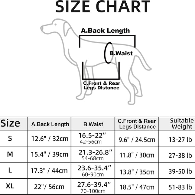 Dog Lifting Strap, Adjustable Sling for Elderly Dogs with Joint Injury and Arthritis, Dog Shoulder Strap for Dogs with Loss of Stability (M).