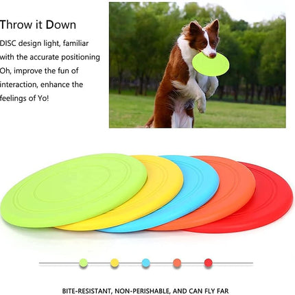 5 Pack Dog Frisbee,Dog Flying Disc Puppy Flyer Toy React Faster Training Interactive Toys for Small Medium Dog Lightweight Floating Saucer.