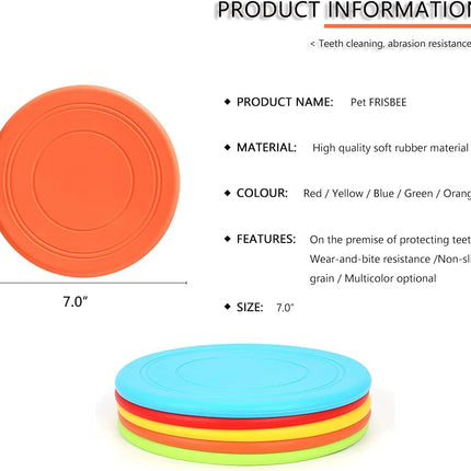 5 Pack Dog Frisbee,Dog Flying Disc Puppy Flyer Toy React Faster Training Interactive Toys for Small Medium Dog Lightweight Floating Saucer.