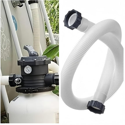 1.5" Diameter Pool Pump Replacement Hose Compatible with Intex 1500-2500 GPH Pumps, Sand Filters & Saltwater Systems Heavy-Duty 59" Garden Hose for Above Ground Pools (1-Pack).
