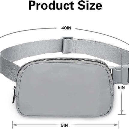 Belt Bag for Women Fanny Pack Dupes, Fashion Crossbody Waist Pack Bag with Adjustable Strap, Everywhere Belt Bag for Travel Outdoors Running Hiking（Grey）.