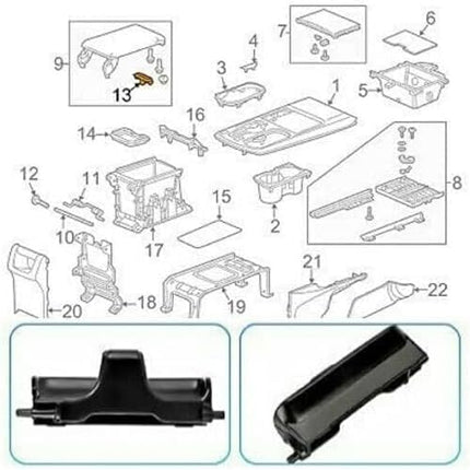 Car Center Console Armrest Lid Latch,Center Console Armrest Lid Latch for 2013-2018 Acura RDX Lock Knob with Stainless Steel Spring,83417-TX4-A01 Armrest Lid Latch Lock Replacement.