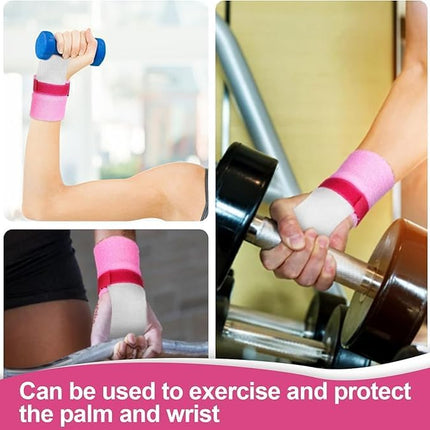 2 Packs Kids Gymnastics Grips Wristbands Sets for Youth, Palm Protection & Wrist Support for Training, Workout - Sports Accessories.