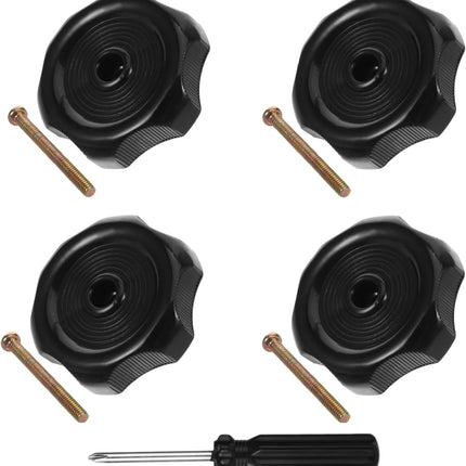 4 Pack RV Window Crank Replacement & Vent Knob, Camper Trailer Window Hardware Accessories (1" Shaft, 2-1/4" Diameter) with Screws & Screwdriver, Interior RV Parts. (4).
