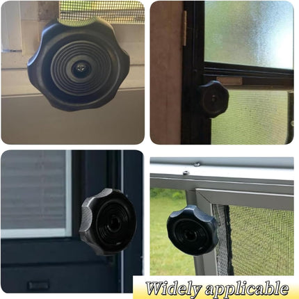 4 Pack RV Window Crank Replacement & Vent Knob, Camper Trailer Window Hardware Accessories (1" Shaft, 2-1/4" Diameter) with Screws & Screwdriver, Interior RV Parts. (4).