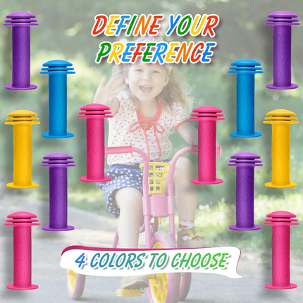 Bike Handle Grips Non Slip Rubber Bicycle Handlebar Grips for Kids Girls Boys Mountain Road Beach Cruiser Scooters Bikes.