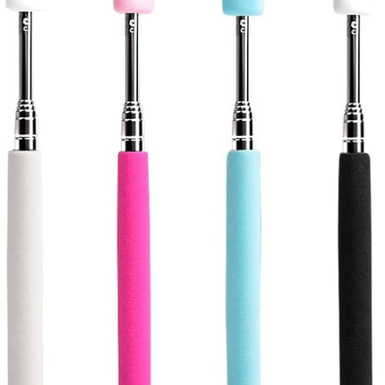 4 Pcs Telescopic Teachers Pointer, Extendable Whiteboard Finger Pointer Stick, Mini Retractable Classroom Pointer for Elementary School Kindergarten Teacher,Guides, Coach,Extends to 21.65".