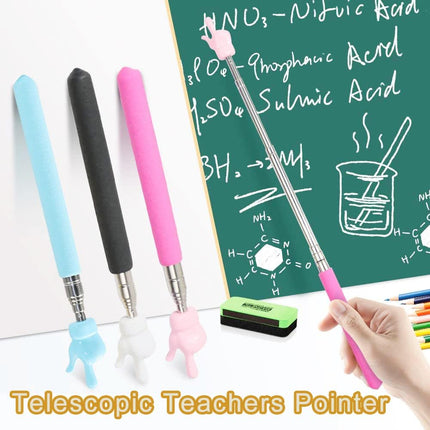 4 Pcs Telescopic Teachers Pointer, Extendable Whiteboard Finger Pointer Stick, Mini Retractable Classroom Pointer for Elementary School Kindergarten Teacher,Guides, Coach,Extends to 21.65".