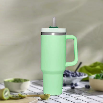 10 Pcs Replacement Straws Compatible with Stanley 30 oz Cup Tumbler, Reusable Plastic Cleaning Brush for Adventure Travel Tumbler（10.4inch Long） -.