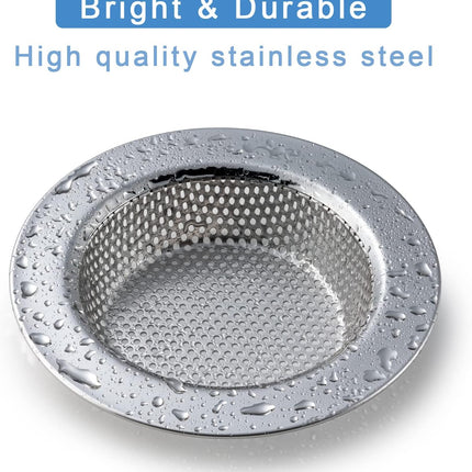 2 Pcs Sink Strainer for Most Kitchen Drain Basket, Upgraded Double-Layer Safe Design (Outer Diameter 4.5 Inch) Silver(2 Pcs) -.