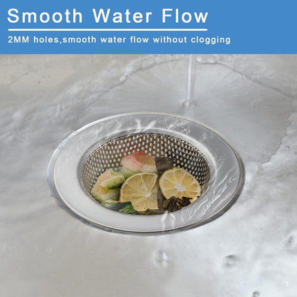 2 Pcs Sink Strainer for Most Kitchen Drain Basket, Upgraded Double-Layer Safe Design (Outer Diameter 4.5 Inch) Silver(2 Pcs) -.