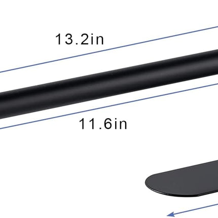 Paper Towel Holder, Upgrade SUS304 Stainless Steel Holder Under Cabinet, Bend-Resistant, Self-Adhesive or Drill mounting (Black) Black -.