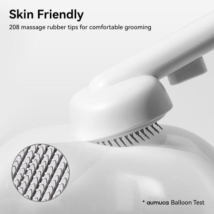 Cat Brush for Shedding, Brushes Indoor Cats, Long or Short Haired Grooming Comb Kitten Rabbit Massage Removes Loose Fur White -.