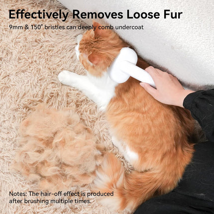 Cat Brush for Shedding, Brushes Indoor Cats, Long or Short Haired Grooming Comb Kitten Rabbit Massage Removes Loose Fur White -.