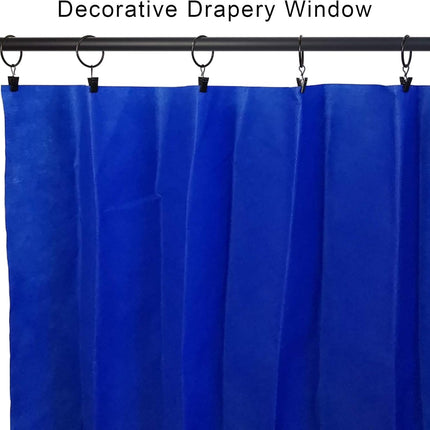 40 Pack Curtain Rings with Clips, Drapery Clips Rings, Drapes 1.26 in Interior Diameter, Fits up to 1 Rod, Black 1.26" I D.