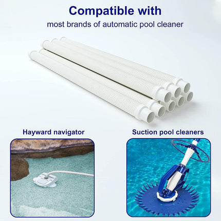 Vacuum Hose/Replacement Pool Hose -1.5” 8 Hoses for Pool,Spa White -.