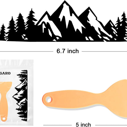 Vinyl Snow Mountain Tree Decal Sticker, Trunk Logo Car Exterior Accessories(Black) Black -.