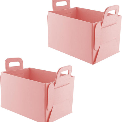 Car Trunk Organizer, Foldable Organizer for SUV, Lightweight Storage Sundries, Accessories Women and Men, Travel Essentials, Felt, 2 Pack Pink pink -.