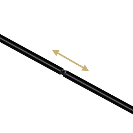 1 PACK Magnetic Curtain Rods for Metal Doors 16" to 28", 1/2 Inch Diameter Adjustable French Door Rod Classroom Whiteboard Cafe Towel Bar Holder, Black 16"-28".