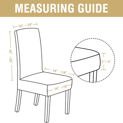 Dining Chair Covers Stretch for Room Set of 4 Parson Slipcovers Protectors, Soft Thick Solid Velvet Fabric Washable, Taupe.