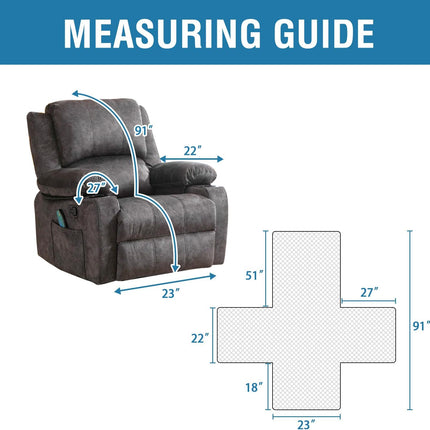 100% Waterproof Power Lift Recliner Chair Cover Non Slip Electric Covers for with Pocket Large Covers, Brown -.