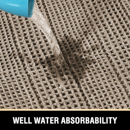 Waffle Bath Mat Super Absorbent Bathroom Mats Non Slip Rugs for Floor Machine Washable Ultra Soft Beside Tub, (32 x 20 Plus 24 60 - Inches, Irish Cream) Cream 20" 32" 24" 60".