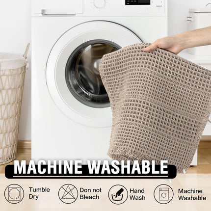 Waffle Bath Mat Super Absorbent Bathroom Mats Non Slip Rugs for Floor Machine Washable Ultra Soft Beside Tub, (32 x 20 Plus 24 60 - Inches, Irish Cream) Cream 20" 32" 24" 60".
