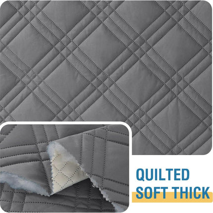 100% Waterproof Recliner Chair Cover Nonslip Stay in Place Electric Power Lift Slipcovers Fitted Standard Large with Side Pocket,Grey/Beige Grey/Beige -.