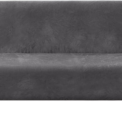 Real Velvet Futon Cover Armless Sofa Covers Bed Stretch Couch Slipcover Furniture Protector Thick Soft Fabric Form Fitted Stay in Place, Grey -.