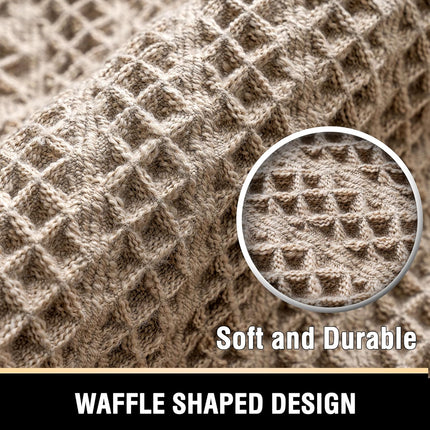 Waffle Bath Mat Super Absorbent Boho Non Slip Rugs for Bathroom Floor Machine Washable Dry Fast with Tassels (47 x 17 Plus 24 Inches, Irish Cream) Cream 47" 17" 24".